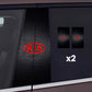 2x Car window stickers with logo