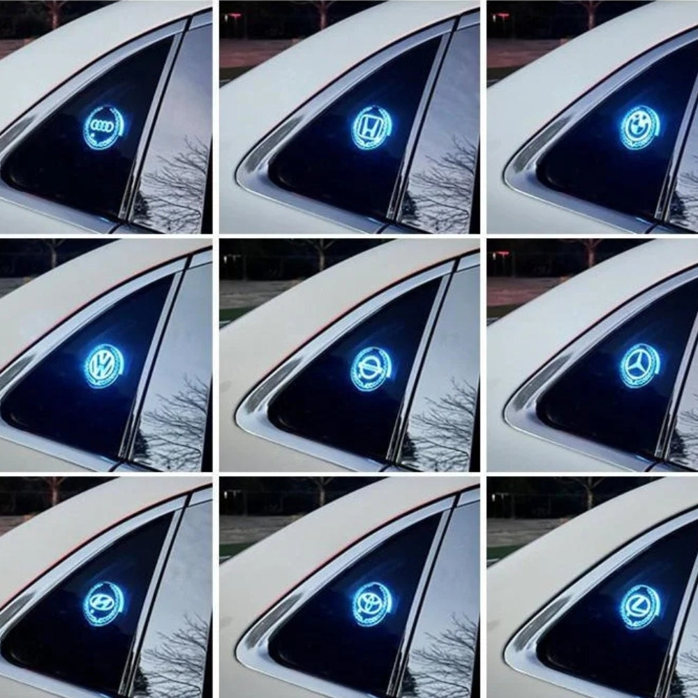 Logótipo LED recarregável para automóvel - Efeito de luz néon